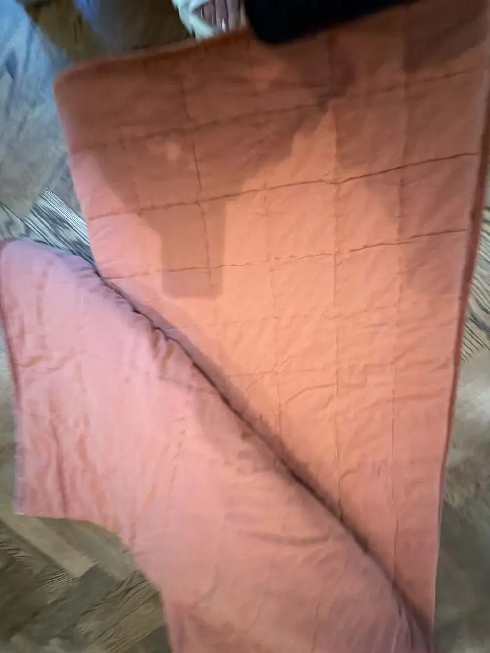 Quince Cotton Velvet Quilt in Terracotta KING / cal. King new no tags fast to sh